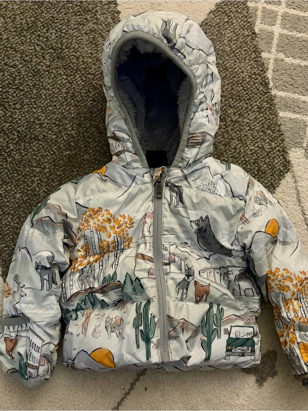 North Face Infant Girls North Down Hooded Jacket - 600 Fill Power 3-6 months